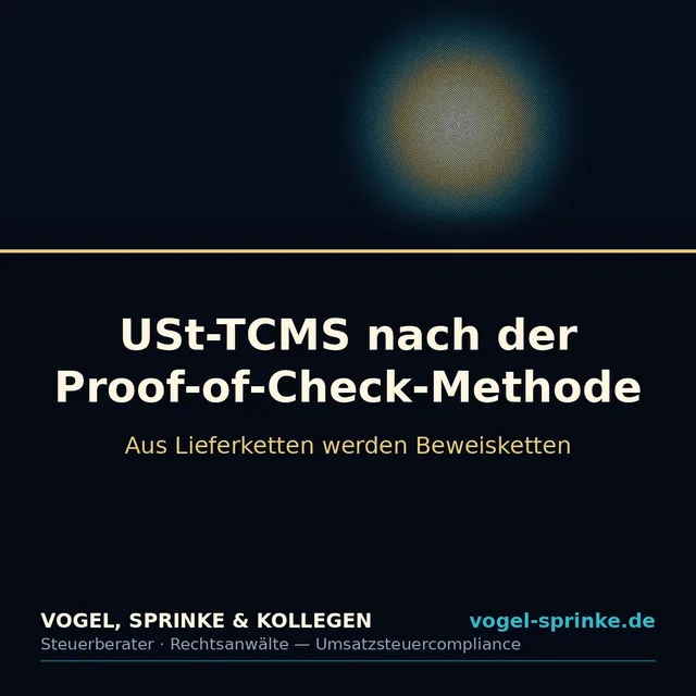 USt-TCMS nach der Proof-of-Check-Methode