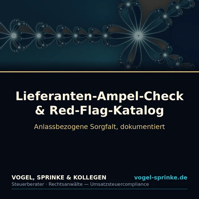 Lieferanten-Ampel-Check & Red-Flag-Katalog